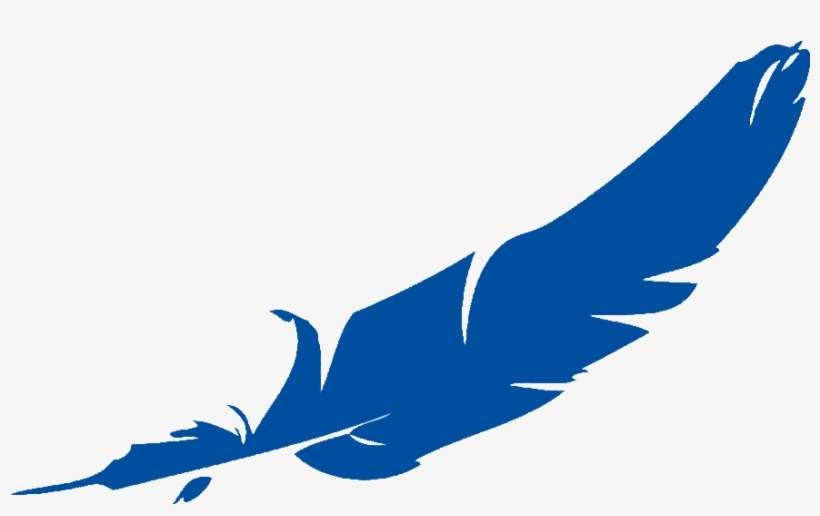 Blue Feather Vodka Clipart Bluefeathervodka Bird - Cartoon Feather Transparent Background, transparent png #4662568