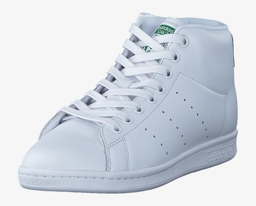 Adidas Originals Stan Smith Mid Ftwr White/ftwr White/green - Shoe, transparent png #4663047