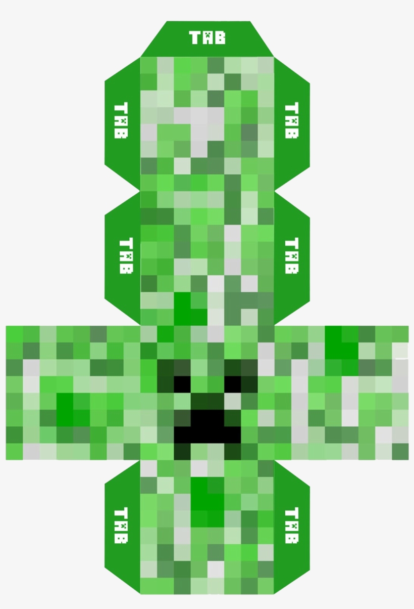 Minecraft Creeper Head Png - Minecraft Papercraft Mini Creeper, transparent png #4663366