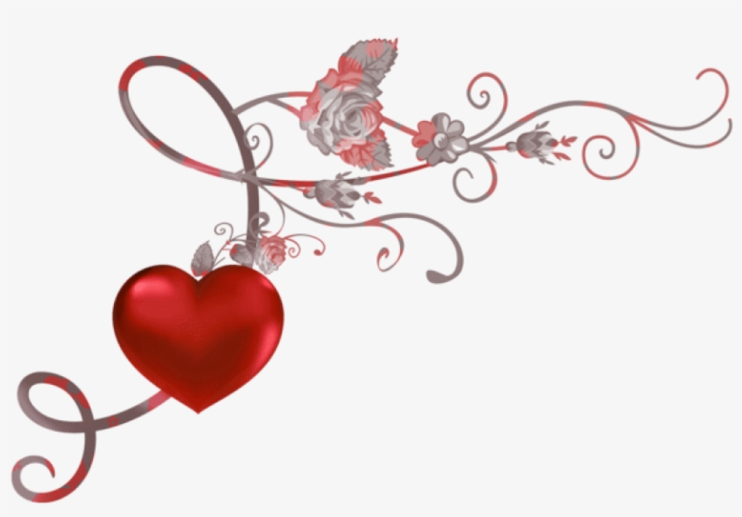 Free Png Red Heart Decor Png Images Transparent - Victorian Roses, transparent png #4664165