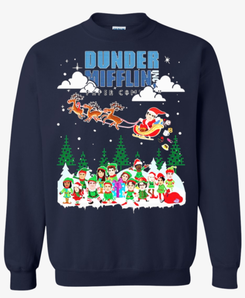 Nbc The Office Dunder Mifflin Ugly Christmas Sweater - Supreme And Bape Crossover, transparent png #4665164