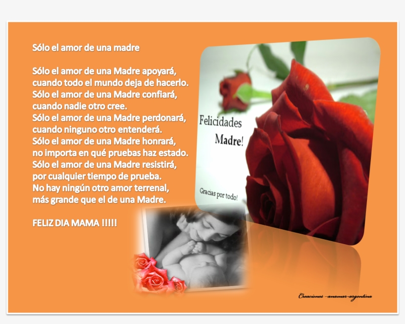 Solo El Amor De Una Madre Creaciones Anamar Argentina - Mama, transparent png #4666676
