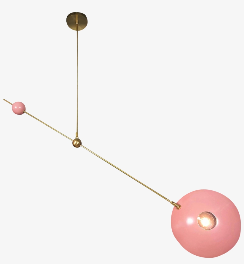 Blueprint Lighting "counterpoint" Brass & Enamel Pendant - Pendant Light, transparent png #4666836