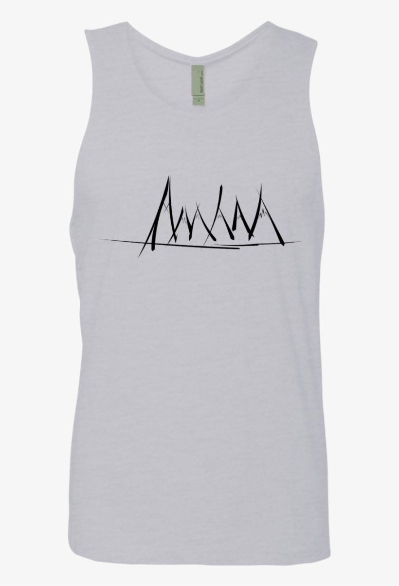 Mountain Brush Strokes Men's Premium Tank Top - Active Tank, transparent png #4668467