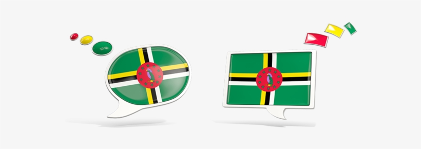 Illustration Of Flag Of Dominica - Spanish Flag Speech Bubble, transparent png #4668750