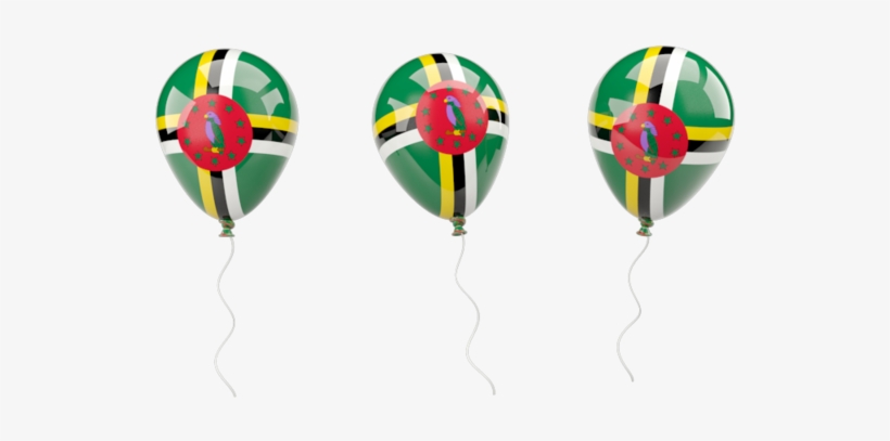 Illustration Of Flag Of Dominica - Dominica Flag Balloon, transparent png #4668999