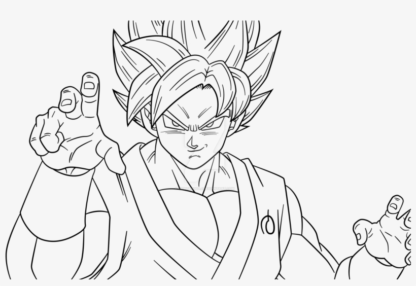 Super Saiyan Coloring Pages - Goku Super Saiyan Blue Drawing, transparent png #4674025