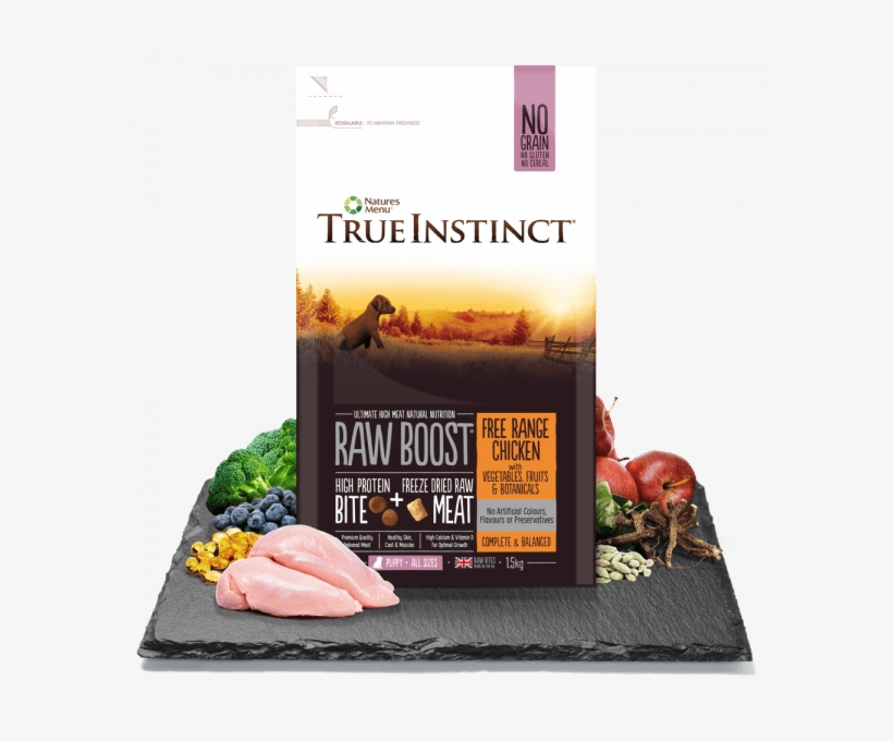 Raw Boost Puppy With Free Range Chicken - True Instinct Puppy Food, transparent png #4674086