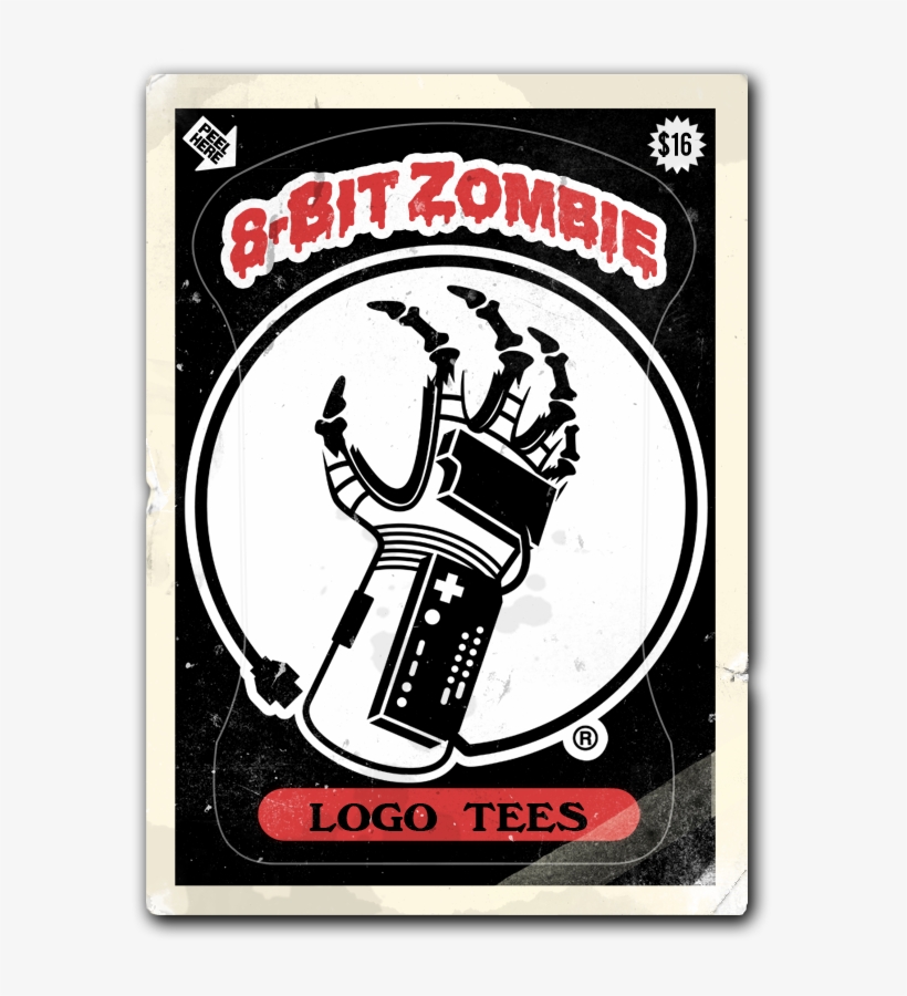 Tees And Tanks Featuring The 8-bit Zombie Powerglove - 8 Bit Zombie, transparent png #4674326
