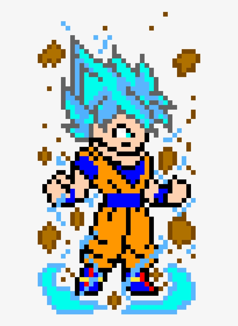 Pixel Art Dragon Ball Super Saiyan