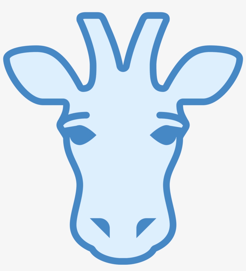 This Icon Is Depicting A The Head Of A Giraffe And - Emblem, transparent png #4676419