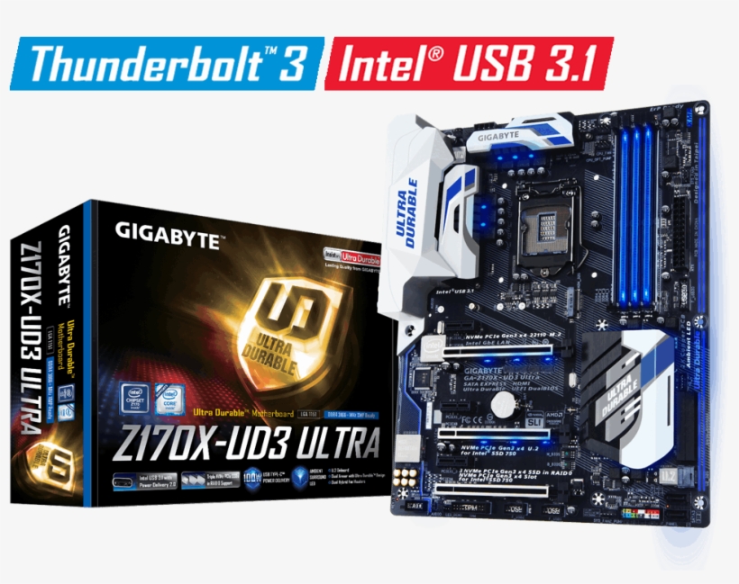 Ga Z170x Ud3 Ultra - Gigabyte Ga-z170x-ultra Gaming Atx Motherboard - Intel, transparent png #4676829