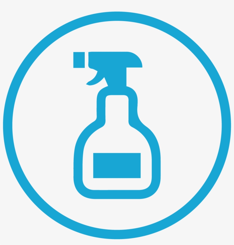 Spray Bottle For Surface And Subsurface Cleaning Icon - Circle, transparent png #4677405