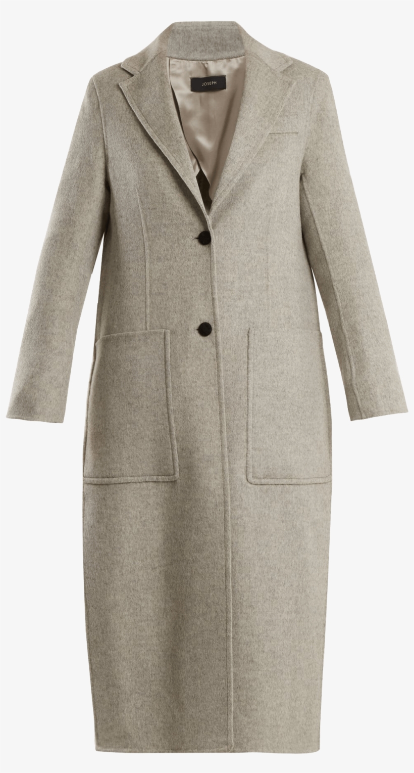 Joseph Marvil Single Breasted Wool And Silk Blend Coat - Coat, transparent png #4681280