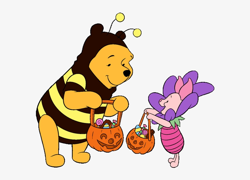 28 Collection Of Disney Characters Halloween Clipart - Winnie The Pooh And Piglet Halloween, transparent png #4681861