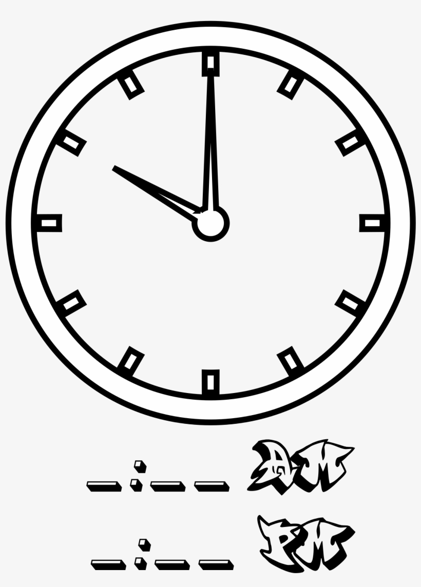 Open - Clock Coloring Book, transparent png #4683445