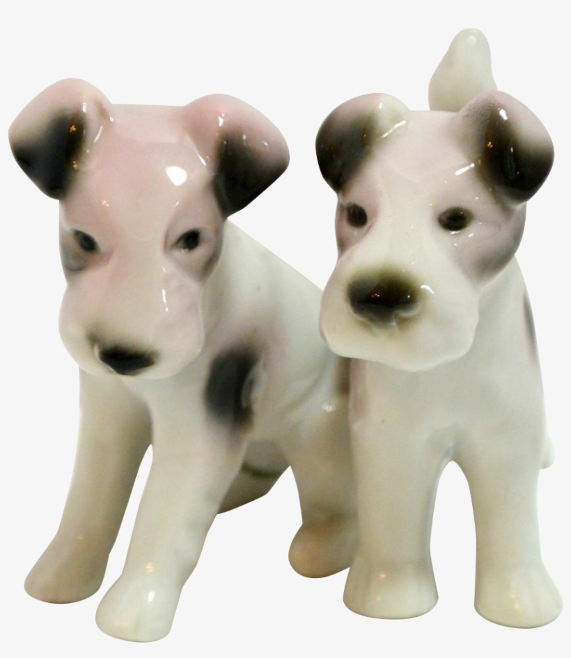 Wire Haired Fox Terrier Dogs Pair Porcelain Figurines - Ancient Dog Breeds, transparent png #4683835