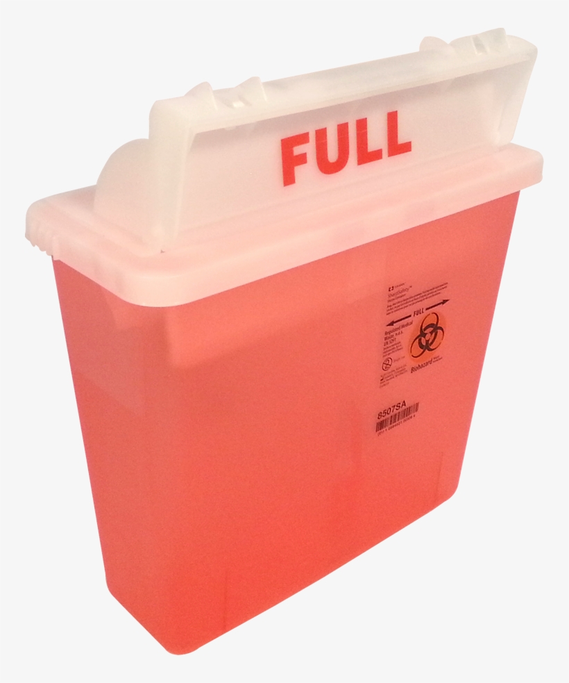 Sharps Container 5 Quart Red Sharps Disposal - Red Sharps Container, transparent png #4685178