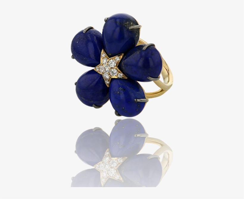 Ring Pink Gold 18 Karat 8.70g Lapiz Lazuli 29.63 Carat, transparent png #4685835