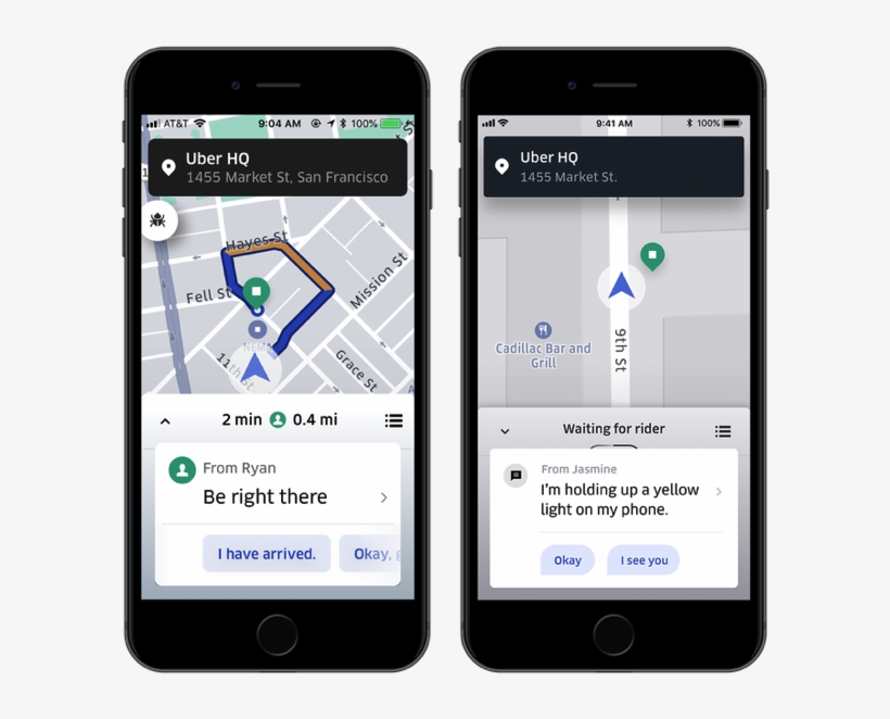 Uber Spotlight And Pre Written Messages - Uber Driver View, transparent png #4686882