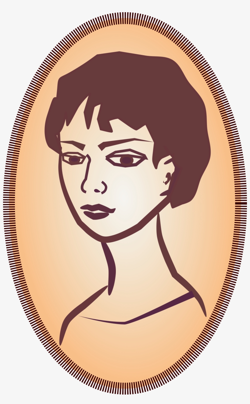 Big Image - Retrato Oval Desenho, transparent png #4686884