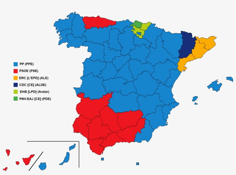 Elecciones Europeas En España Provincias - Provincias De España Png, transparent png #4688154