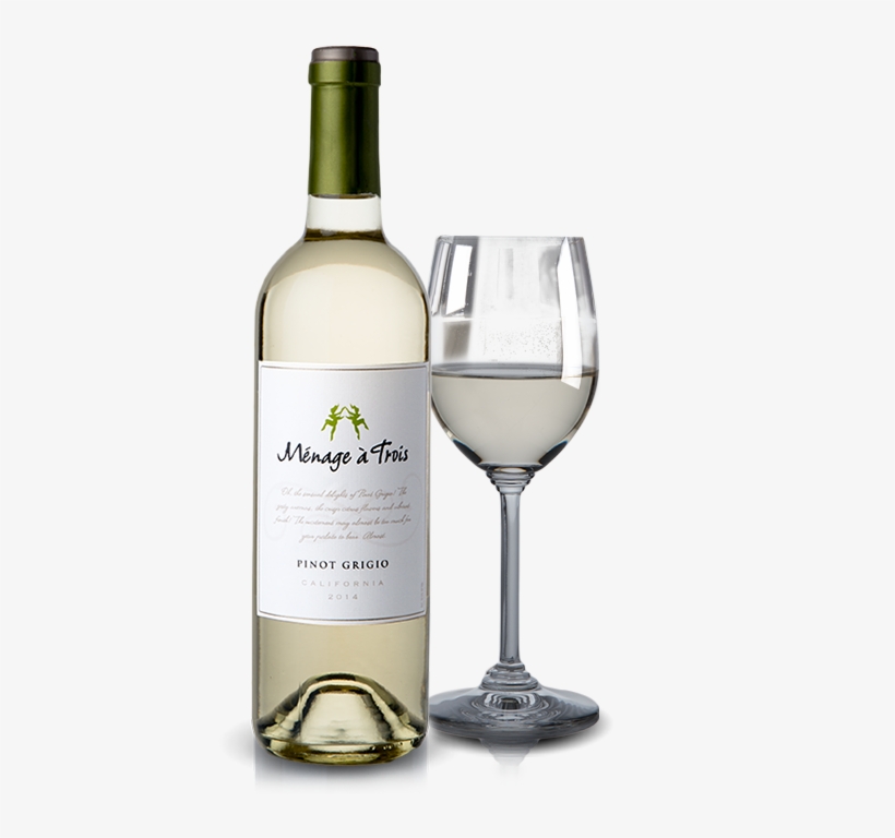 Wine Confession - Folie A Deux Ménage À Trois Chardonnay 2007, transparent png #4688616