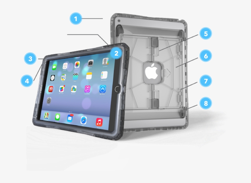 Aftershock Series Fully Featured With Stand & Rugged - Shockwave Ultra-protective Rugged New 2017 Ipad Case, transparent png #4689187