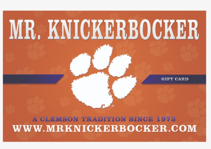 Buy A Gift Card Today - Clemson Tiger Paw, transparent png #4689526