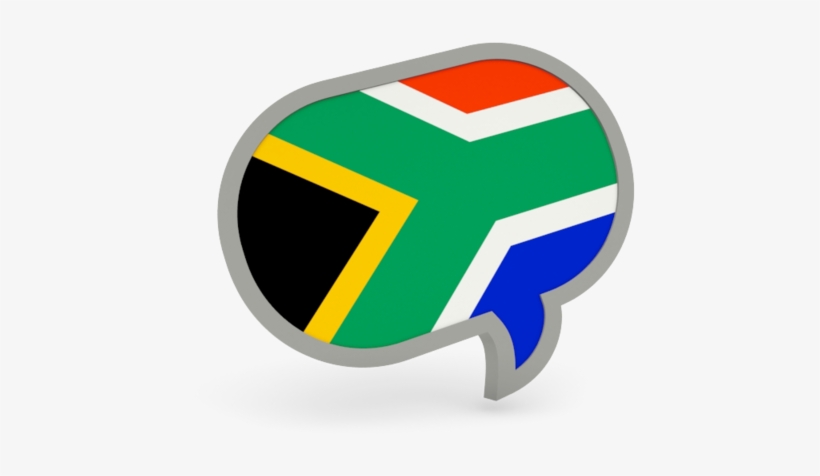 Illustration Of Flag Of South Africa - South African Speech Bubble, transparent png #4690473