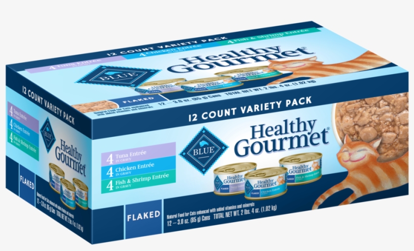 Blue Buffalo Healthy Gourmet Flaked Tuna, Chicken And - Blue Healthy Gourmet Variety Pack Adult Wet Cat Food, transparent png #4696162