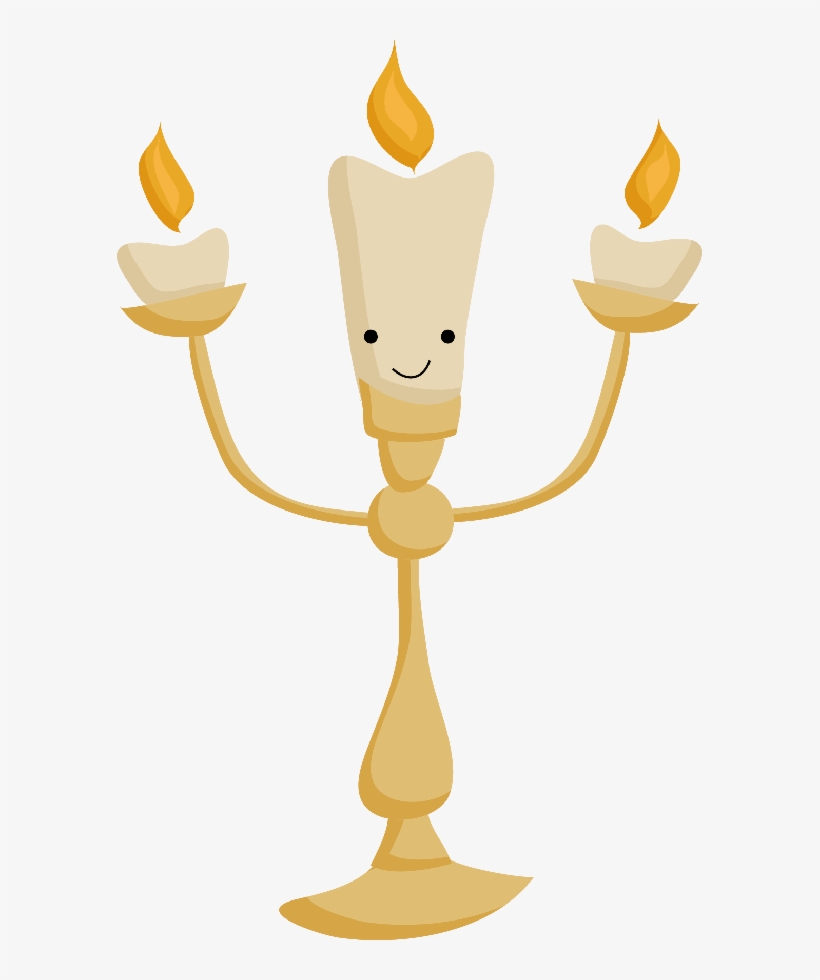 Candle Holder Clipart Lighting Candlestick Flower - Beauty And The Beast Minus, transparent png #4697079