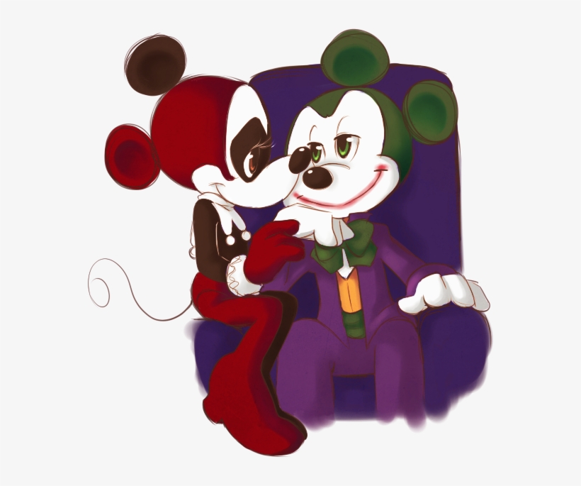 Mickey & Minnie As The Joker & Harley Quinn By Christie - Minnie Harley Quinn, transparent png #4697622