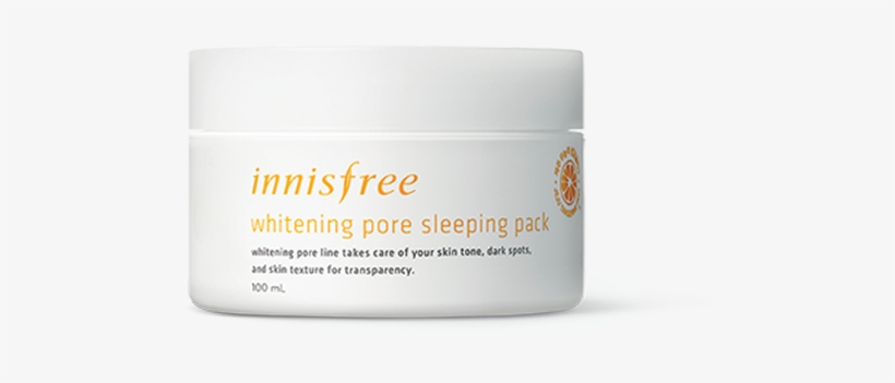 White Pore Sleeping Mask - Innisfree Whitening Pore Sleeping Pack Png, transparent png #4697793
