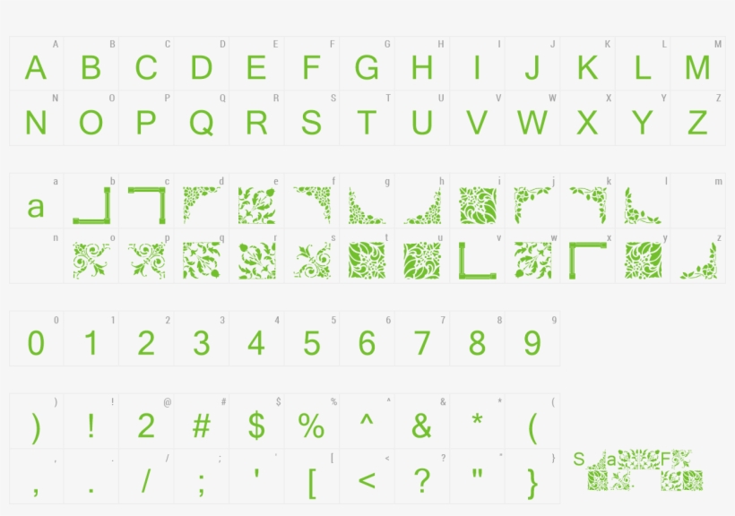 Font Vintage Decorative Corners 17 Preview - Rounded Sans Serif Font Alien, transparent png #4697934