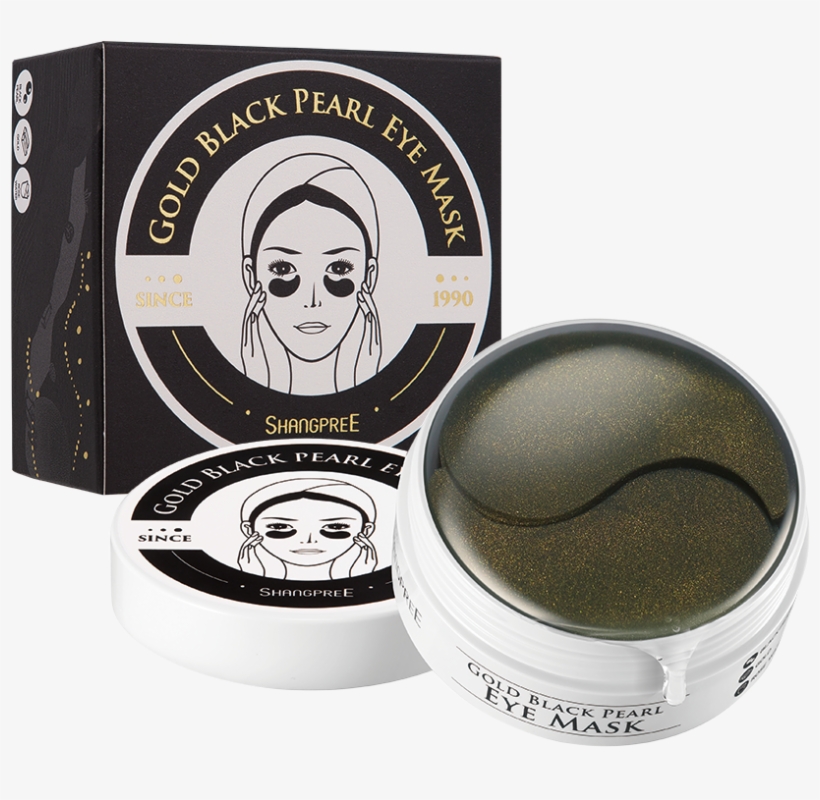 Gold Black Pearl Hydrogel Eye Mask - Eye, transparent png #4697994
