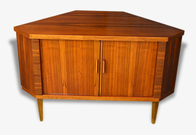 Scandinavian Design Corner Cabinet In Walnut Vintage - Furniture, transparent png #4698054