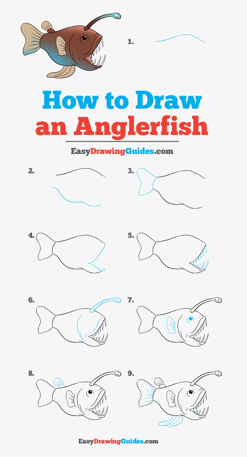 How To Draw Angler Fish - Plan Ahead - Mouse Pad, 8 By 8 Inches (mp_183624_1), transparent png #4698124