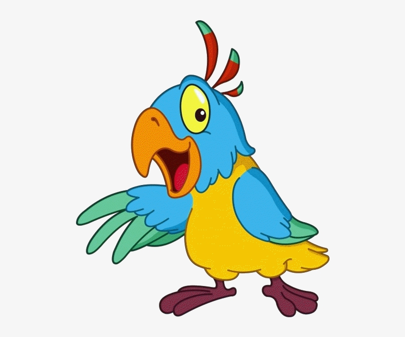 Cartoon Bird Clipart - Clip Art Parrot Talk, transparent png #4699497