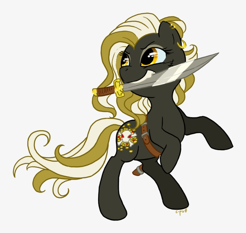 C-puff, Coin, Oc, Oc Only, Pirate, Safe, Solo, Sword - Mlp Pirate Oc, transparent png #471087