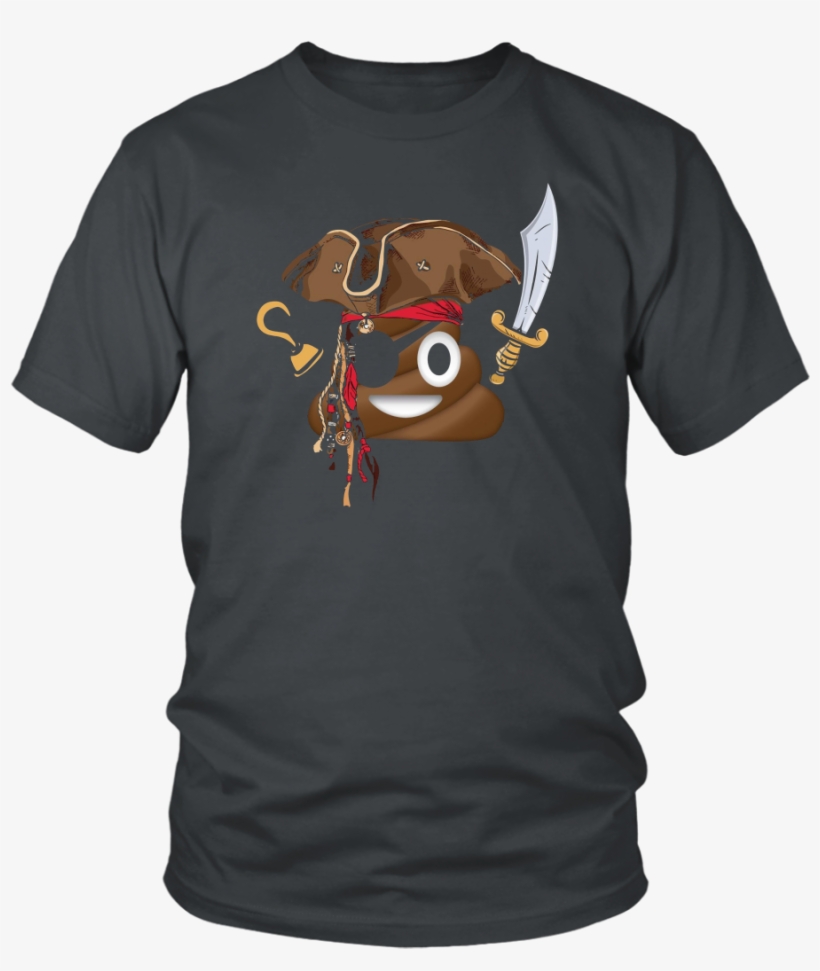 Pirate Emoji Funny Halloween Poop Costume With Sword - Lou Gramm T Shirt, transparent png #471104