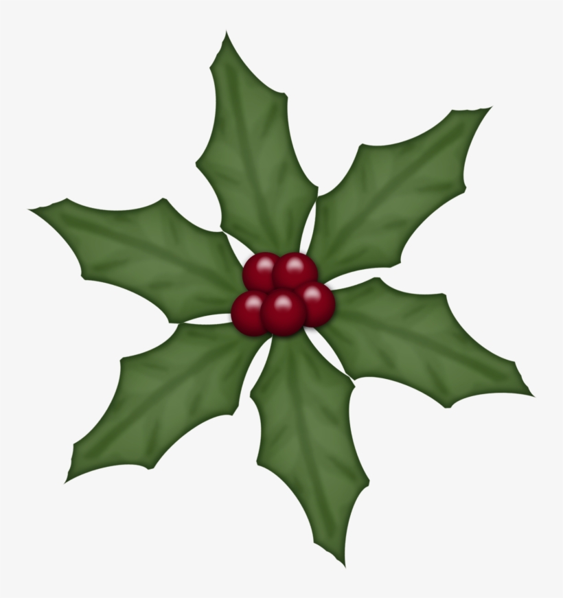 Bd Traditional Xmas Part2 Holly4 - Mandevilla, transparent png #471306