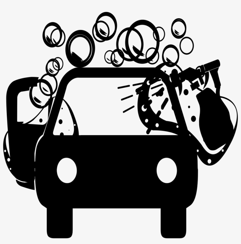 Standard Car Wash Svg Png Icon Free Download - Car Wash Clip Art Black And White, transparent png #471758