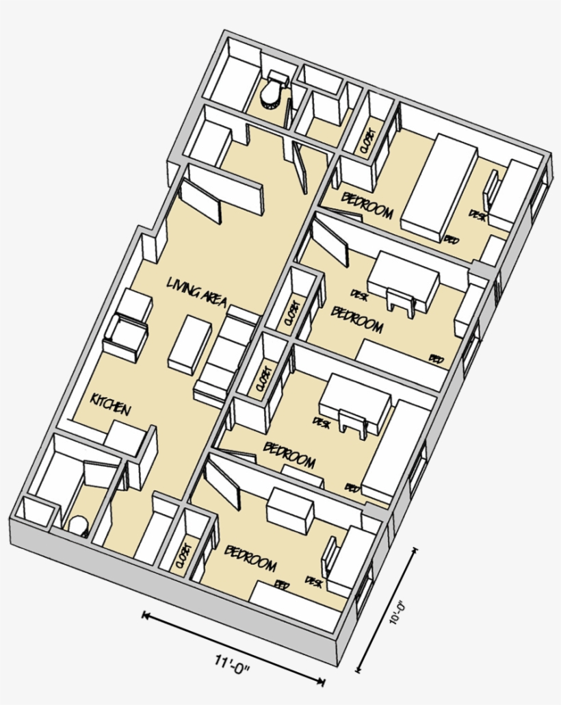 Murray Hall Room Layout Dorm Room Layouts, Texas Tech - Murray Hall Ttu Floor Plan, transparent png #472021