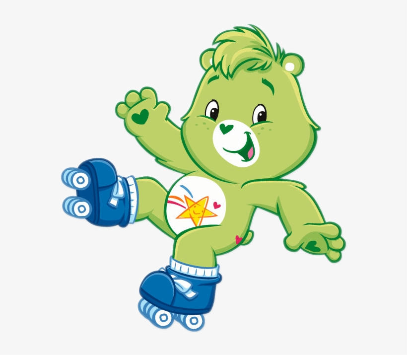 green care bear with four leaf clover