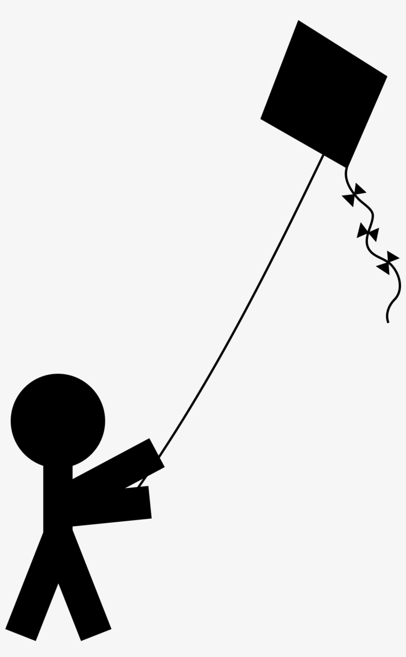 This Free Icons Png Design Of Child With A Kite Silhouette, transparent png #473306