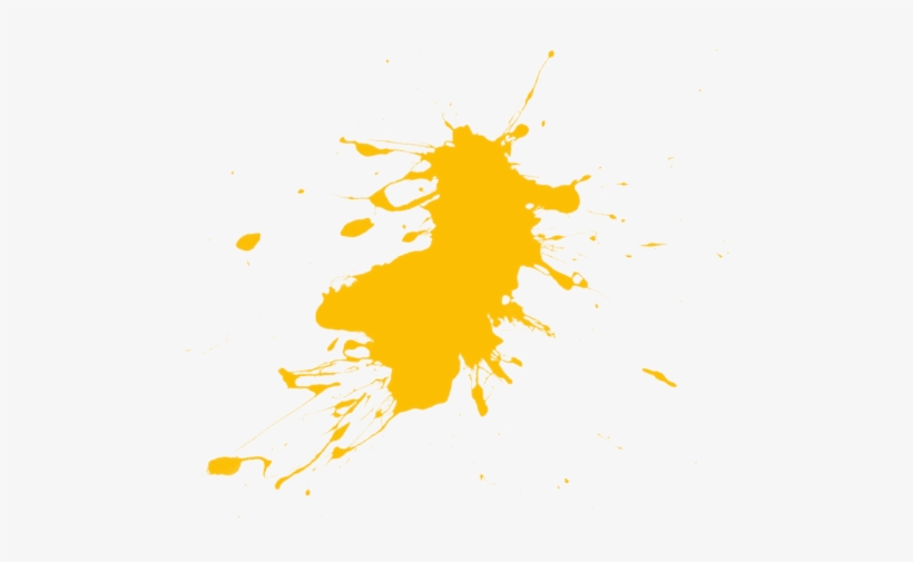 Orange Paint Splatter Splat Pictures Clipart - Yellow Paint Splatter Png, transparent png #473432