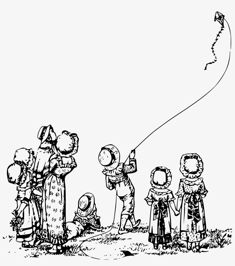 This Free Icons Png Design Of Kids Fly A Kite, transparent png #473501