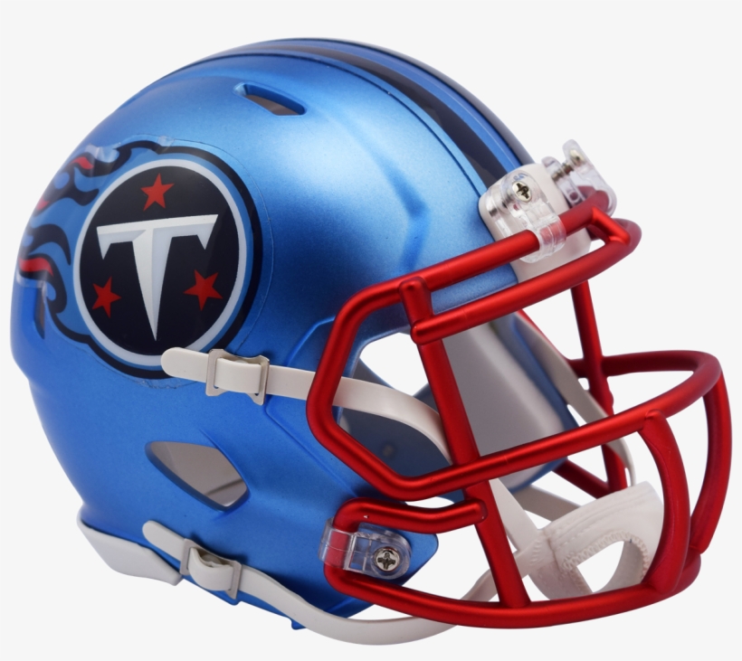 Tennessee Titans Blaze Alternate Speed Riddell Mini - Tennessee Titans Blaze Speed Mini Football Helmet 2017, transparent png #473727