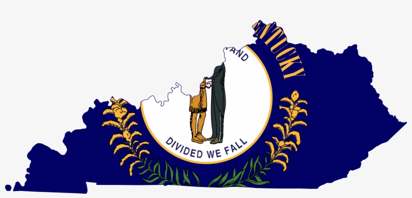 Image Freeuse Stock Kentucky Clipart At Getdrawings - Kentucky Flag In State Shape, transparent png #473881